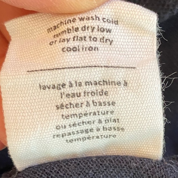 Oak + Fort navy VNeck cotton jersey oversized coastal nautical lounge midi dress - Picture 7 of 8